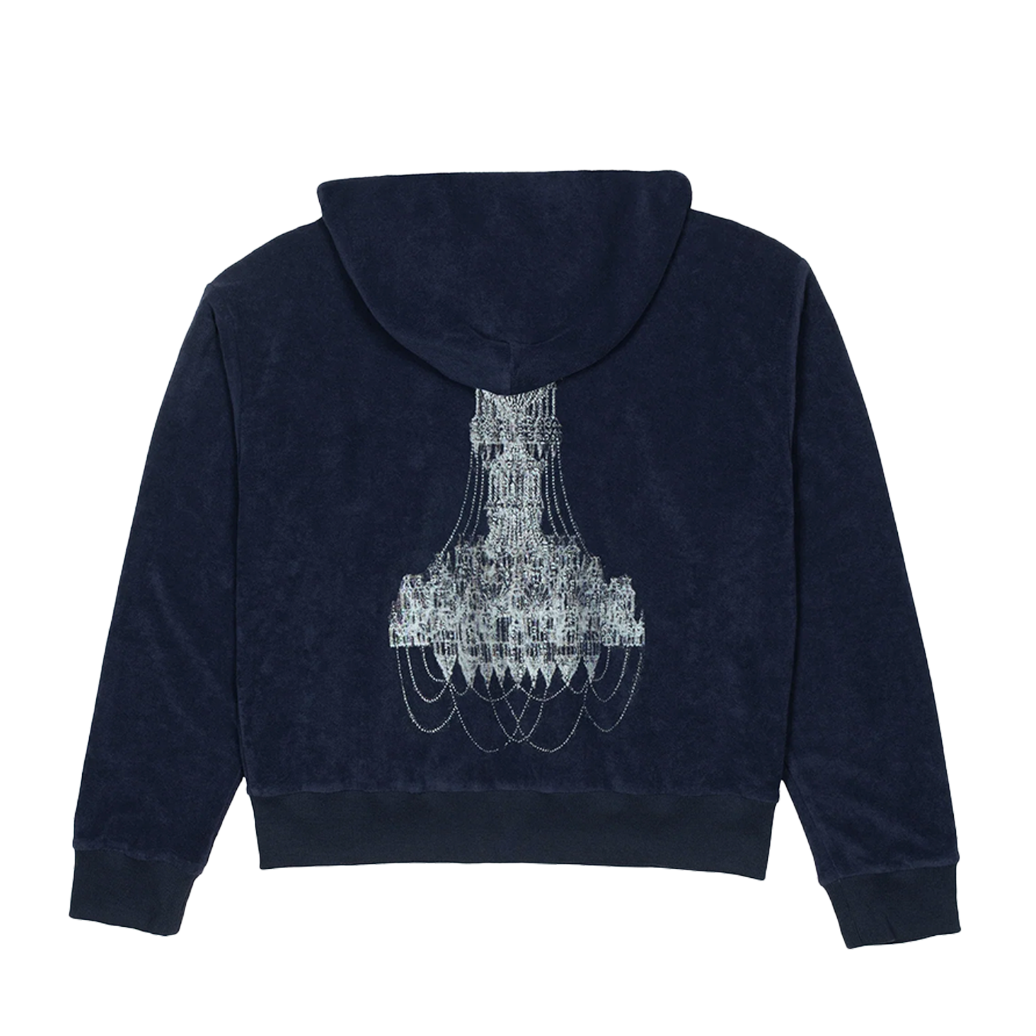 BASKETCASE.GALLERY ニット M Basketcase Gallery Chandelier Velour Zip Up Sweatshirt Navy