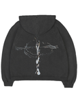 Basketcase Gallery Road Rash Zip Up Sweatshirt Vintage Black