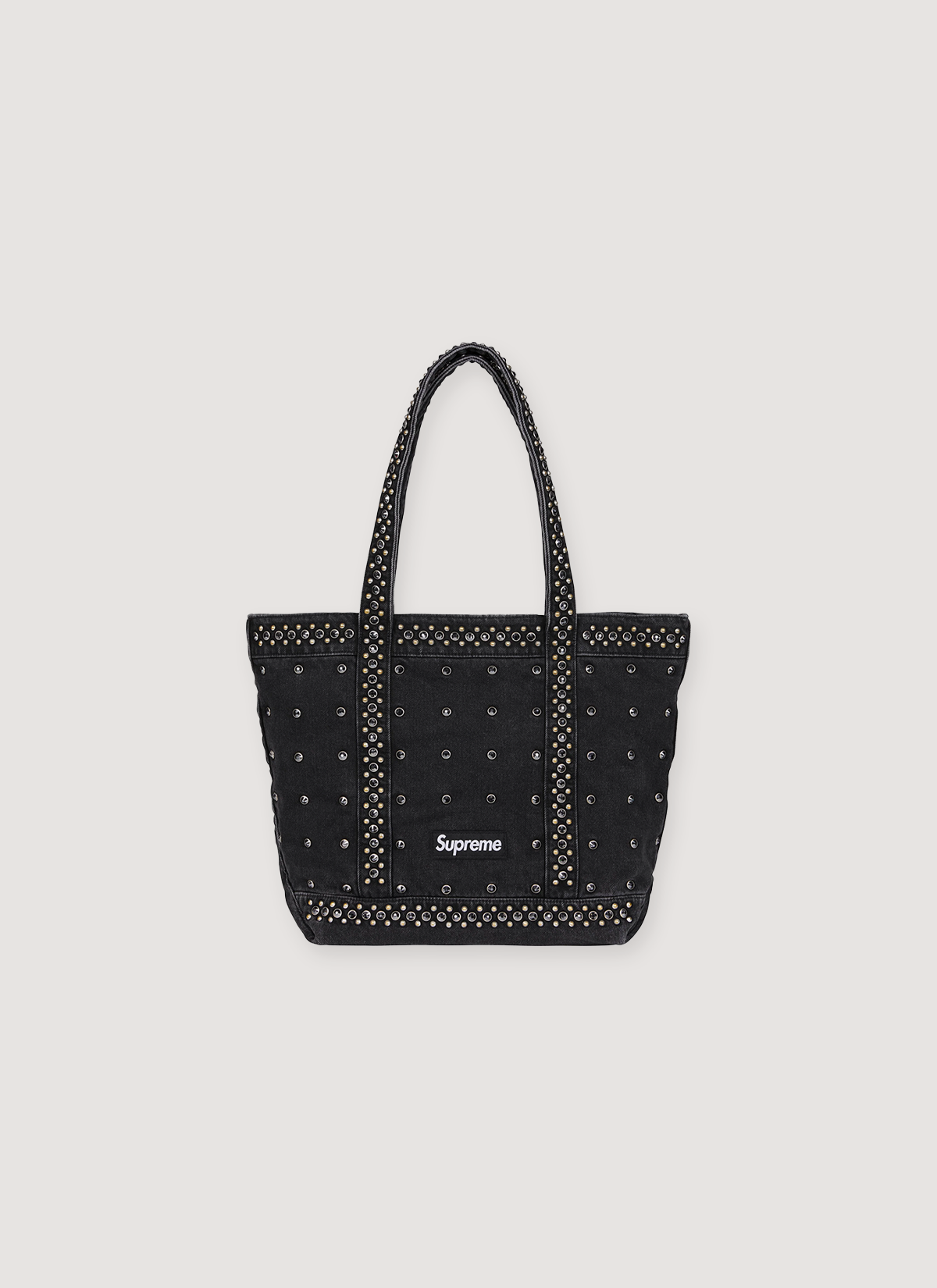 Supreme b.b. Simons Denim Tote Bag Black – PIECES Supreme b.b. Simons Denim Tote Bag Black – PIECES