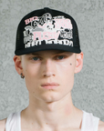 Pieces Big Cat Trucker Hat Black Pink