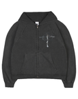 Basketcase Gallery Road Rash Zip Up Sweatshirt Vintage Black