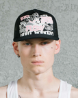 Pieces Big Cat Trucker Hat Black Pink