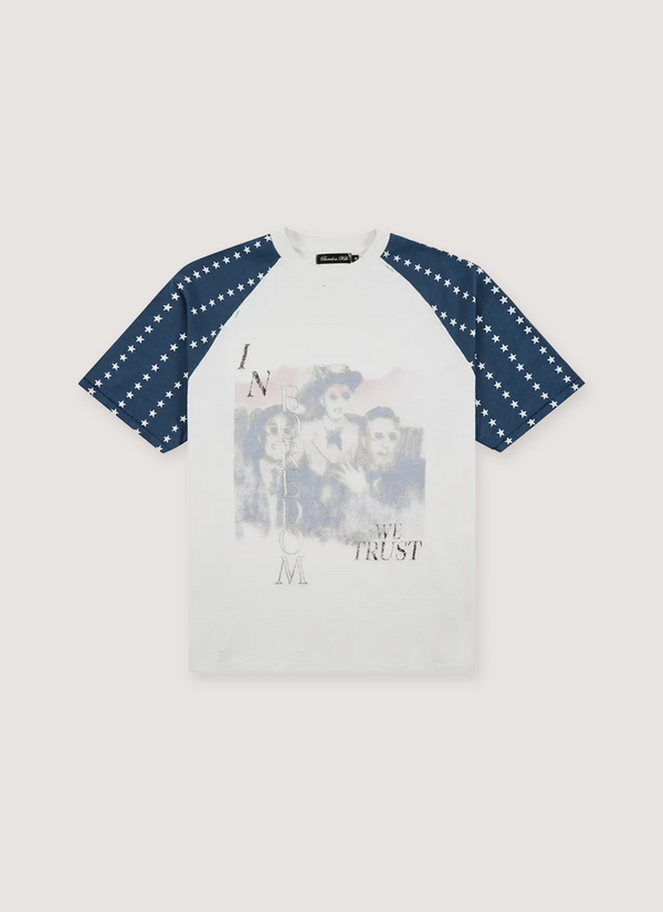 Boredom Kills Pledge Raglan Tee White Pledge Tee White - Authenticated T-shirts | Pieces Los Angeles