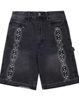 Boredom Kills Studded Jorts Washed Black
