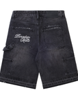 Boredom Kills Studded Jorts Washed Black