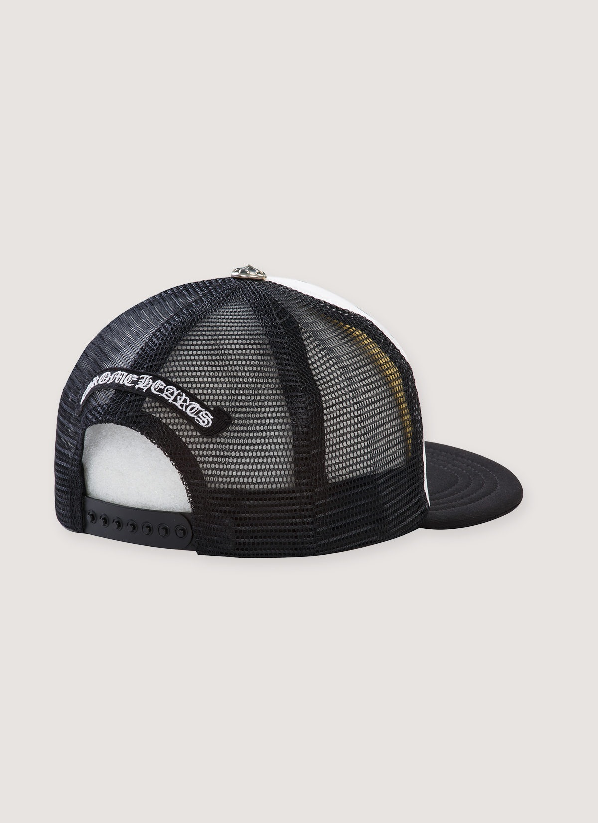 Chrome Hearts Camo Cemetery Cross Trucker Hat Black
