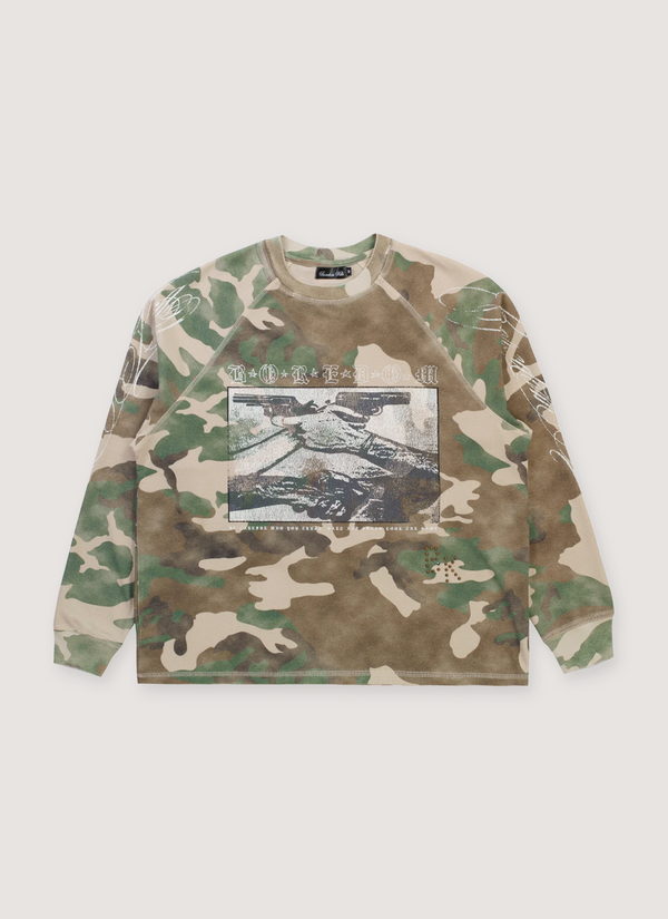 Boredom Kills Trust Longsleeve Camo Trust Longsleeve Camo - Authenticated Longsleeves | Pieces Los Angeles