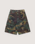 Pieces Back Pleat Shorts Dirty Camo