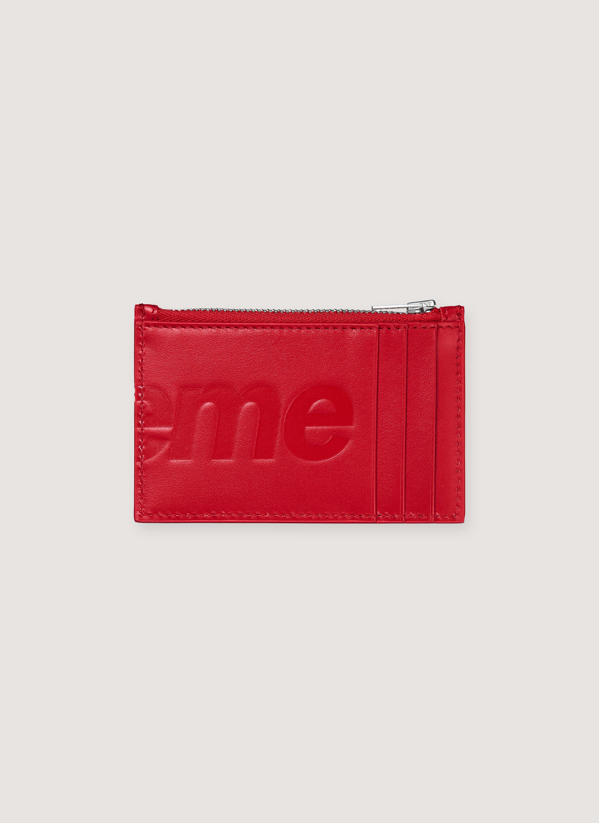 Supreme Leather Zip Card Holder – PIECES