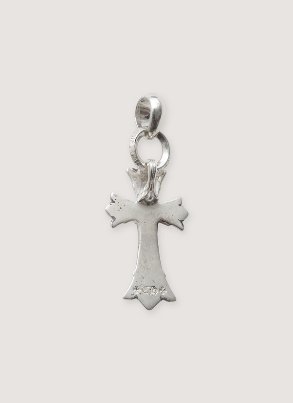 Chrome Hearts Diamond Double Cross Pendant with Bale Silver alternate view - Shop at Pieces Los Angeles