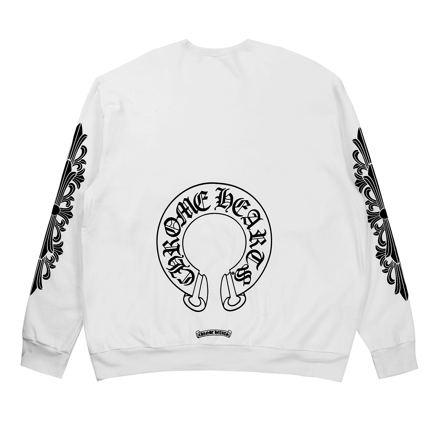 Chrome Hearts Horseshoe Floral Cross Sleeve Zip Up Hoodie