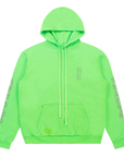 Chrome Hearts Glitter Vertical Logo Miami Ultra Week Sweatshirt Neon Green