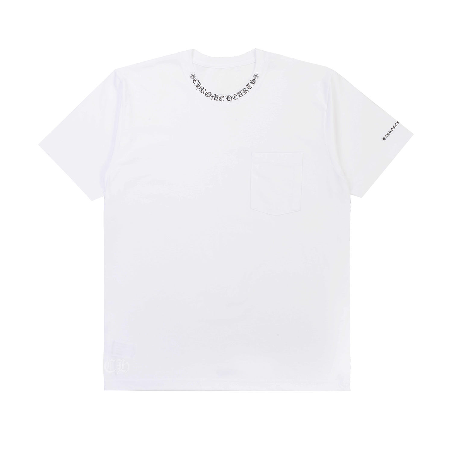 Chrome Hearts Neck Logo Tee White Black – PIECES Chrome Hearts Neck Logo Tee White Black – PIECES