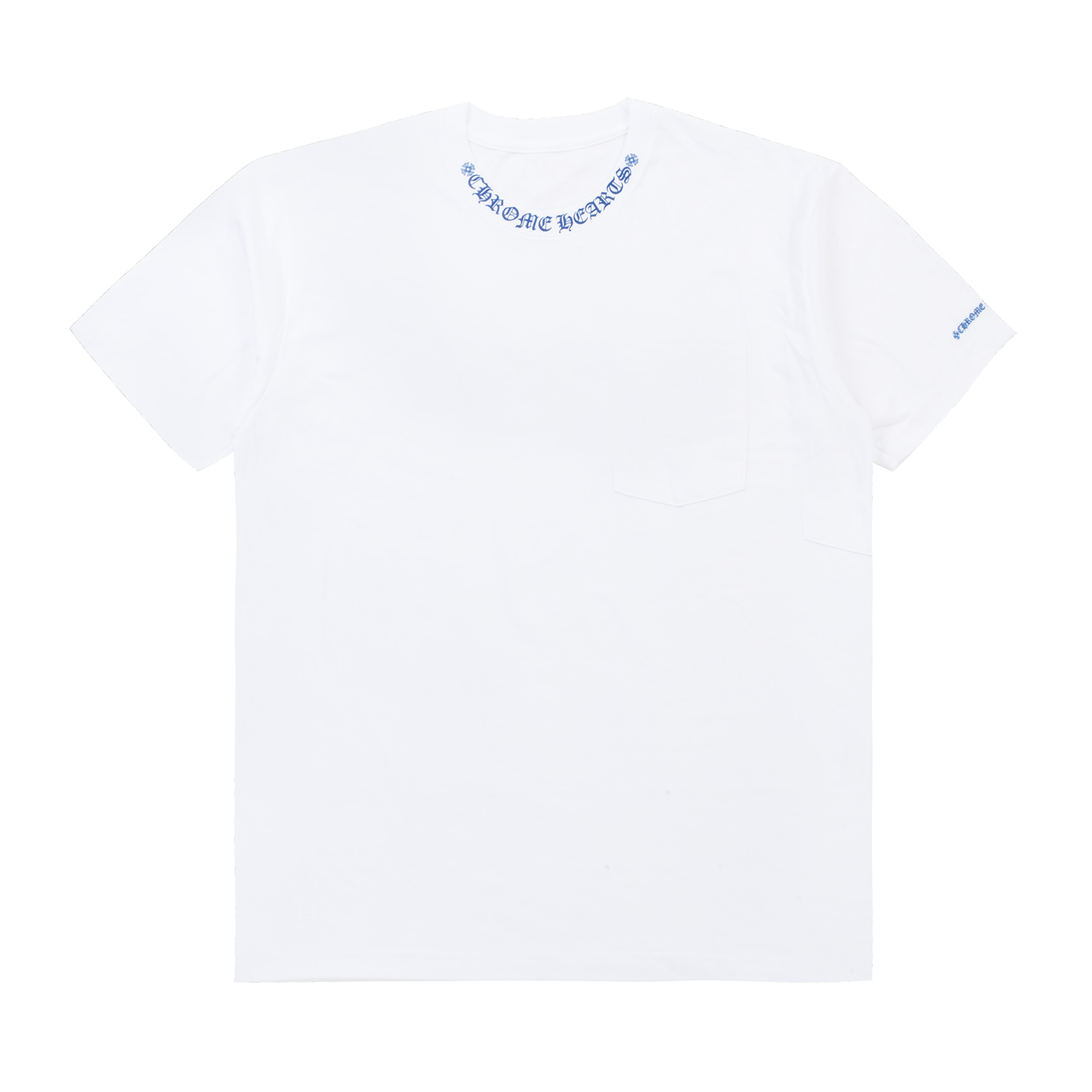 Chrome Hearts Neck Logo Tee White Blue – PIECES