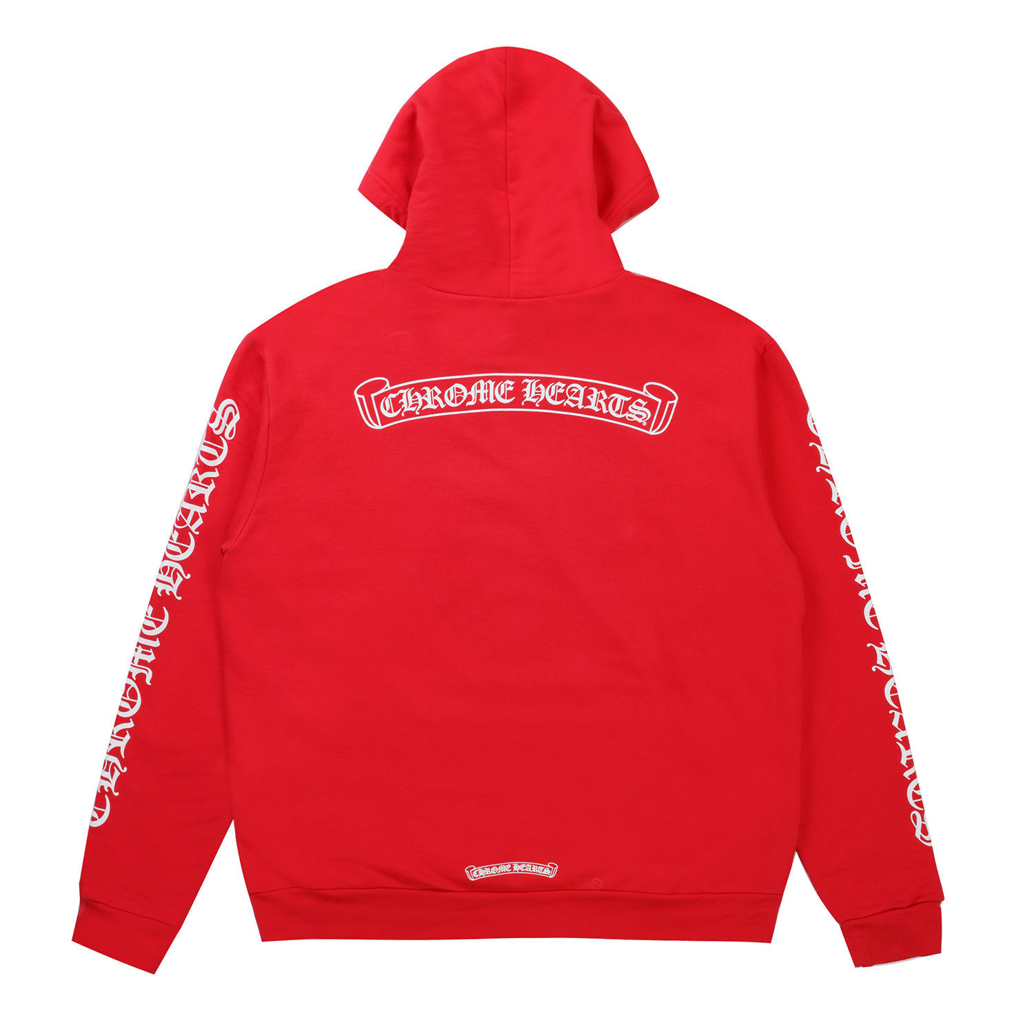 CHROME HEARTS スクロール パーカー レッド SCROLL HOODIE RED Chrome Hearts Scroll Sweatshirt Red – PIECES