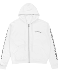 Chrome Hearts Scroll Zip Up Sweatshirt White