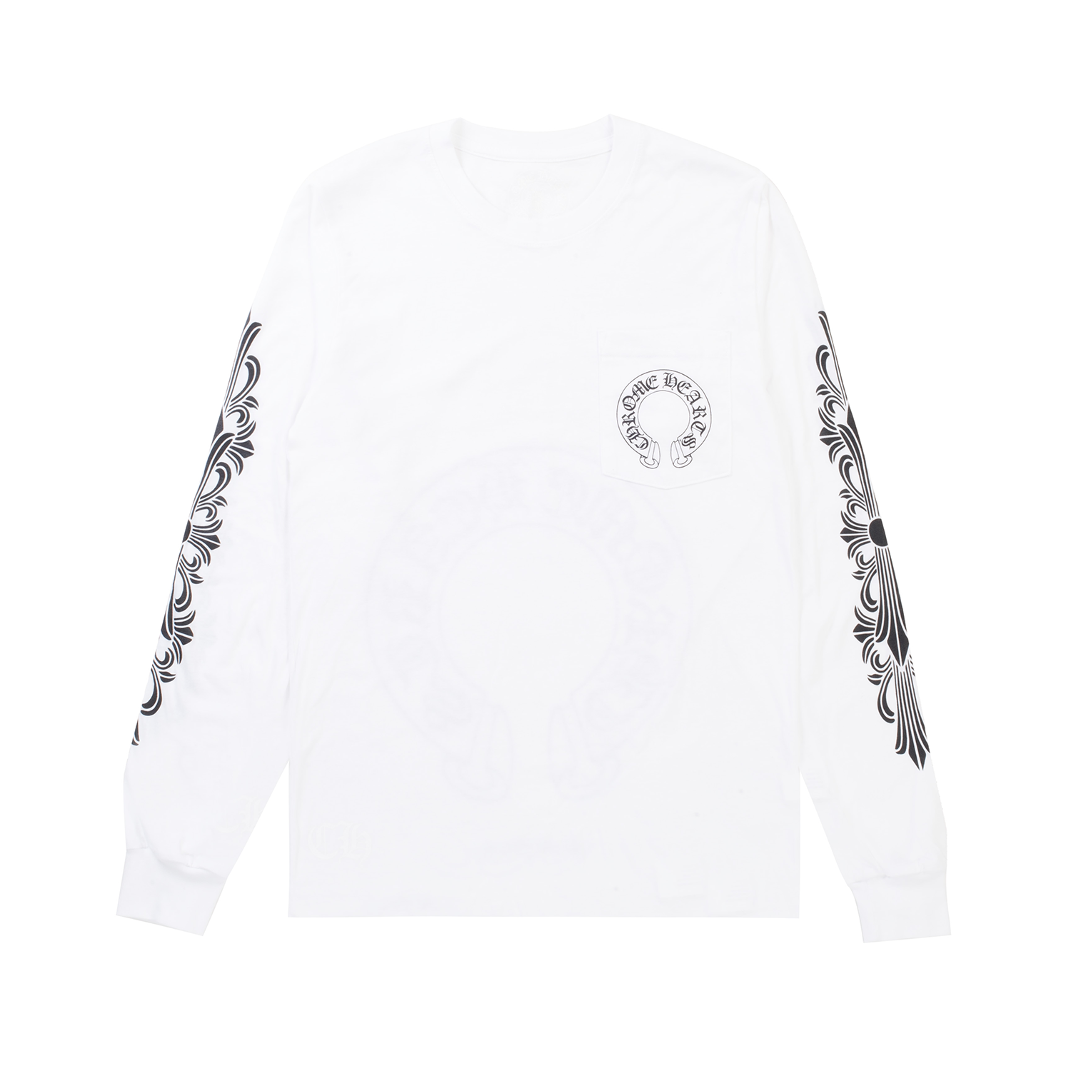 Chrome Hearts Floral Horseshoe Longsleeve White – PIECES