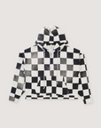 Vague Studios Checkered Thermal Zip Sweatshirt White Black