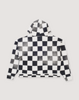 Vague Studios Checkered Thermal Zip Sweatshirt White Black