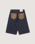Basketcase Gallery Breacher Denim Shorts Indigo Cheetah