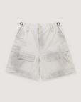 Balenciaga Convertible Distressed Cargo Trouser Dirty White