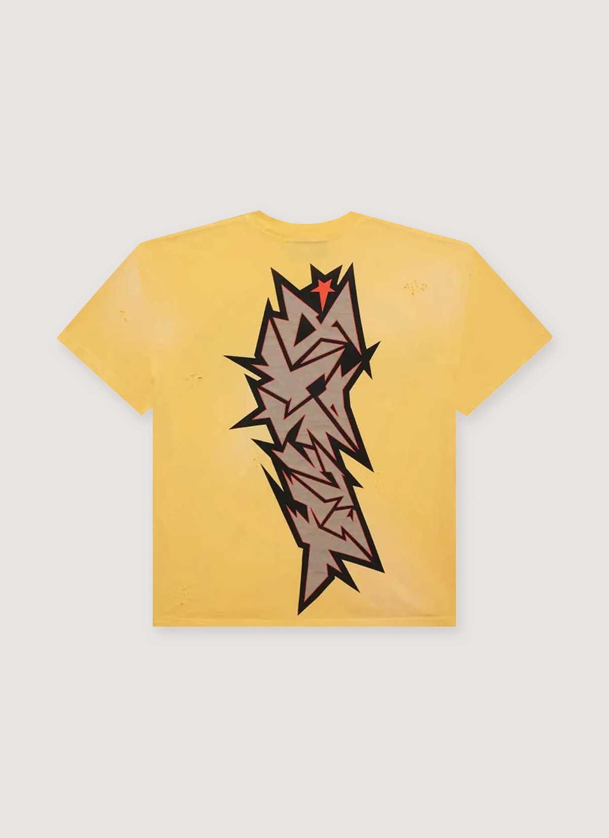 Hellstar Crack Logo Tee Yellow