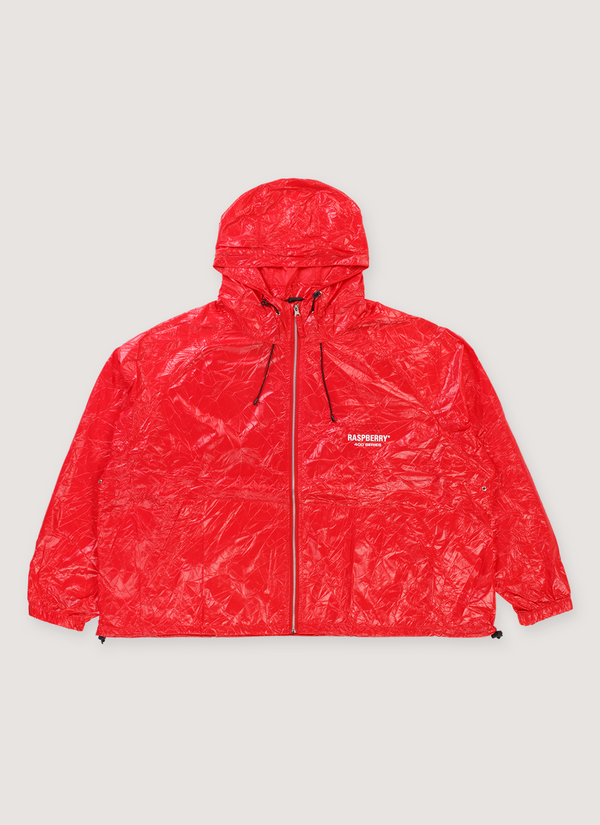 GV Gallery Crinkle Jacket Red Zip Up Hoodie front view Crinkle Jacket Red - Authenticated Jackets | Pieces Los Angeles