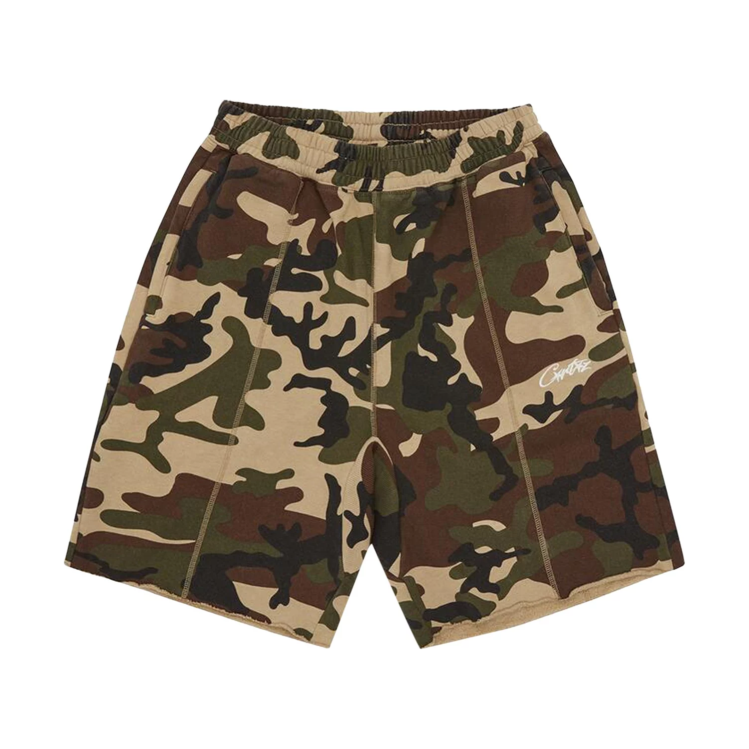 Corteiz HMP Raw Hem Shorts Camo