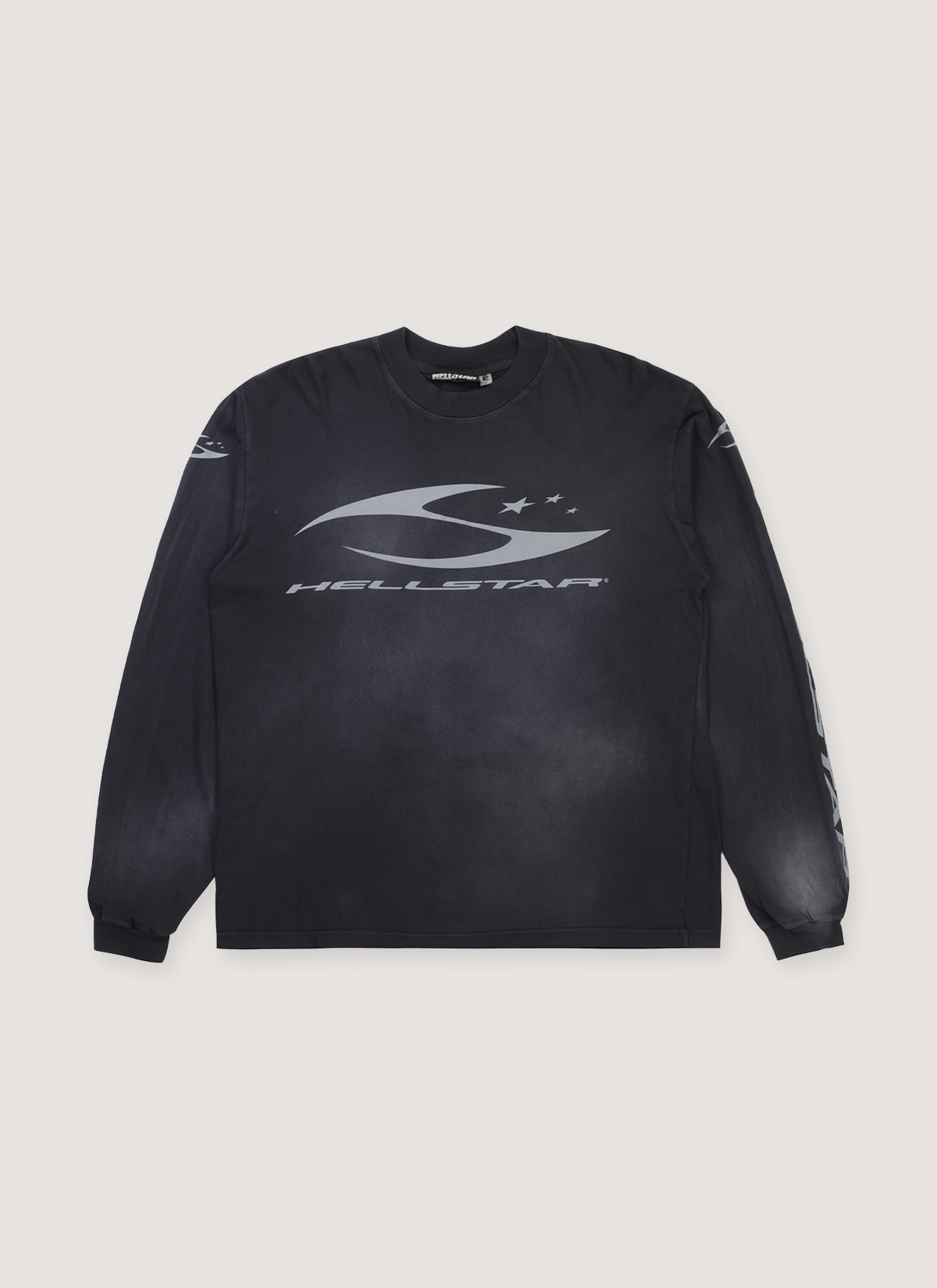 Hellstar Cursive Logo Longsleeve Vintage Black