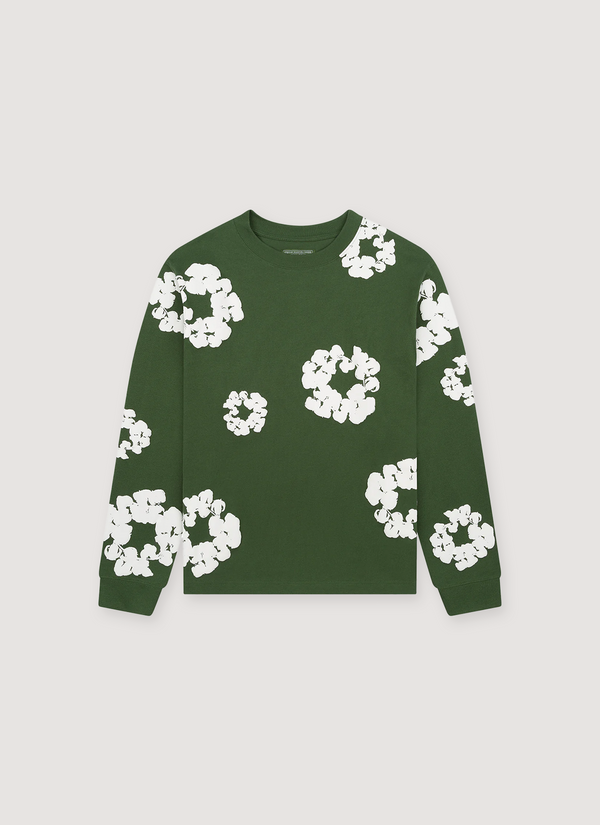 Denim Tears Cotton Wreath Long Sleeve Green Cotton Wreath Long Sleeve Green - Authenticated Longsleeves | Pieces Los Angeles