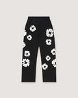 Denim Tears Cotton Wreath Open Hem Sweatpants Black