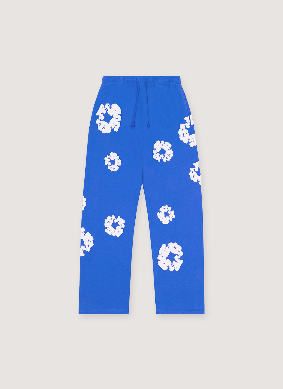 Denim Tears Cotton Wreath Open Hem Sweatpants Blue – PIECES