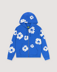 Denim Tears Cotton Wreath Zip Up Sweatshirt Blue
