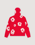 Denim Tears Cotton Wreath Zip Up Sweatshirt Red