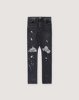 Amiri Distressed Skinny Jeans Washed Black