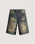 Lost SHDWS DSTRY Denim Short Blue Black