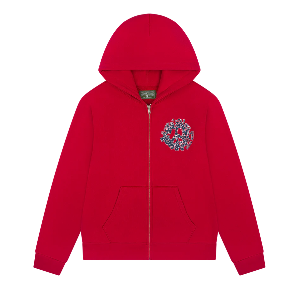 ★ Denim Tears ★Fruit Collage Zip Up Hoodie Denim Tears Cotton Wreath Hoodie Black Monochrome Men's