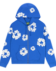 Denim Tears Cotton Wreath Zip Up Sweatshirt Blue