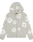 Denim Tears Cotton Wreath Zip Up Sweatshirt Grey