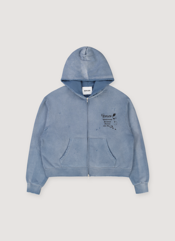 Eifles HH Zip Up Sweatshirt Vintage Blue HH Zip Up Sweatshirt Vintage Blue - Authenticated Sweatshirts | Pieces Los Angeles