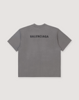 Balenciaga New Balenciaga Embroidered Vintage Tee Graphite
