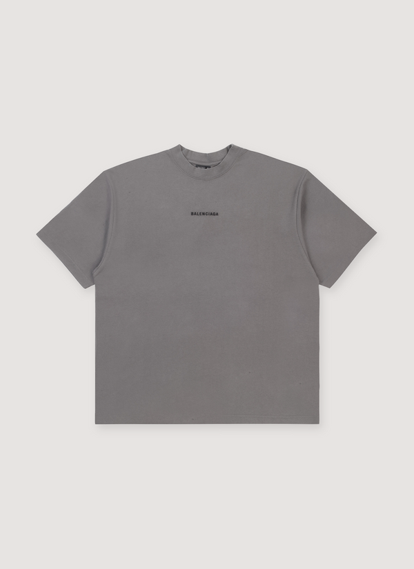 Balenciaga New Balenciaga Embroidered Vintage Tee Graphite New Balenciaga Embroidered Vintage Tee Graphite - Authenticated T-shirts | Pieces Los Angeles