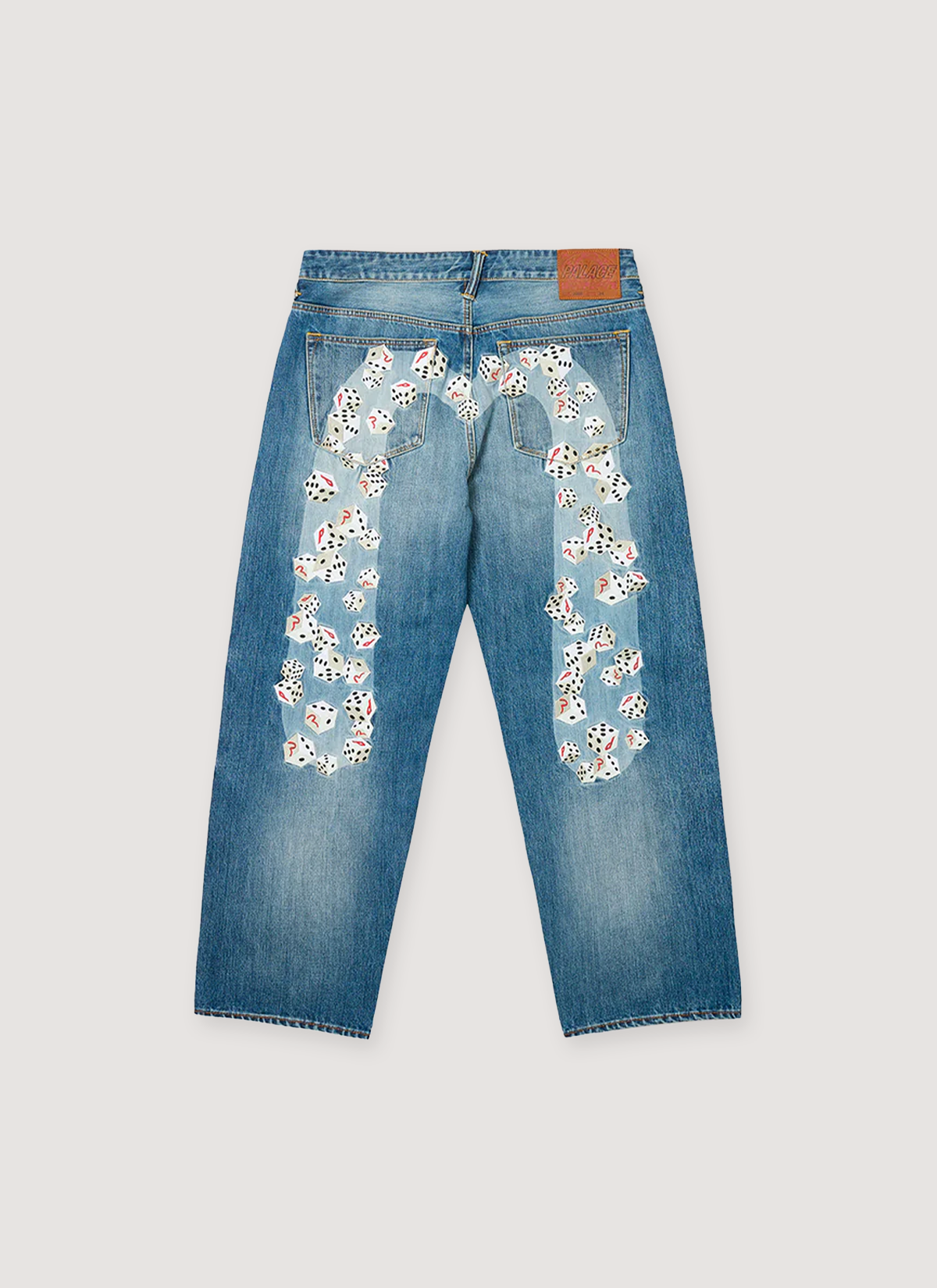 PALACE × evisuデニム 28 X 34 Palace x Evisu Dice Denim Jeans Light Wash – PIECES
