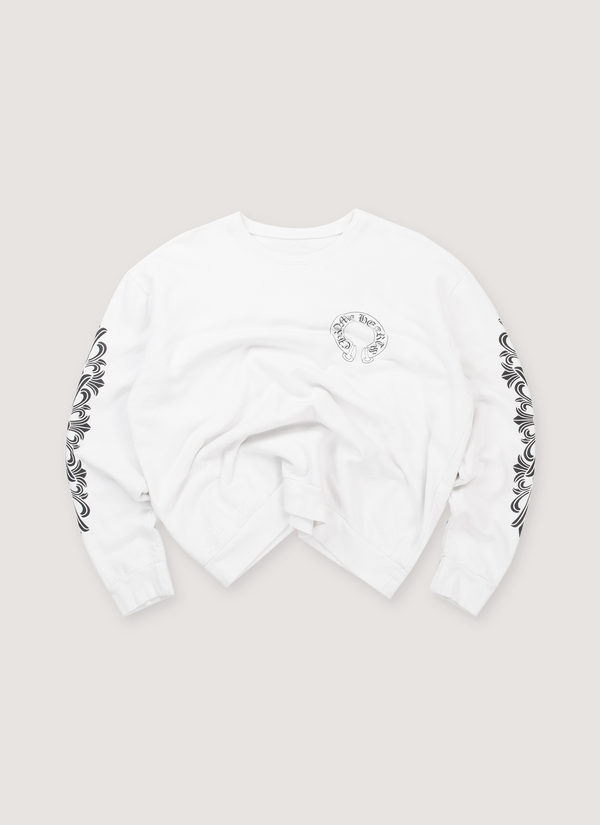 Chrome Hearts Horseshoe Crewneck White (Pre-Owned) Horseshoe Crewneck White (Pre-Owned) - Authenticated Sweaters | Pieces Los Angeles