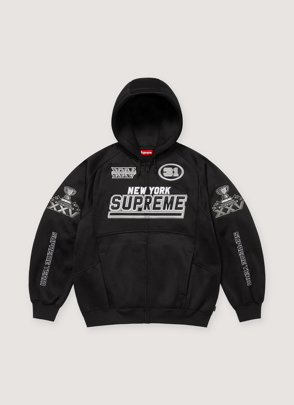 Supreme Football Zip Up Hooded Sweatshirt Black Football Zip Up Hooded Sweatshirt Black - Authenticated Sweatshirts | Pieces Los Angeles