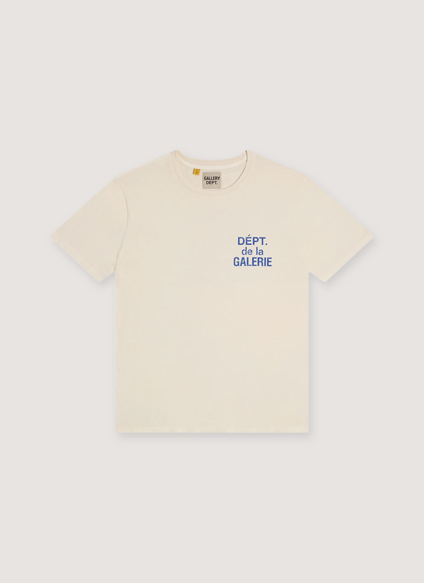 Gallery Dept. French Logo Tee Cream Blue French Logo Tee Cream Blue - Authenticated T-shirts | Pieces Los Angeles