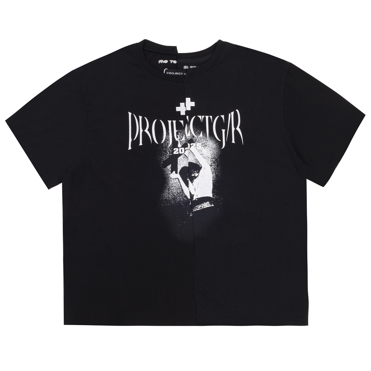 Project G/R Tight Fit Split Tee Black – PIECES Project G/R Tight Fit Split Tee Black – PIECES