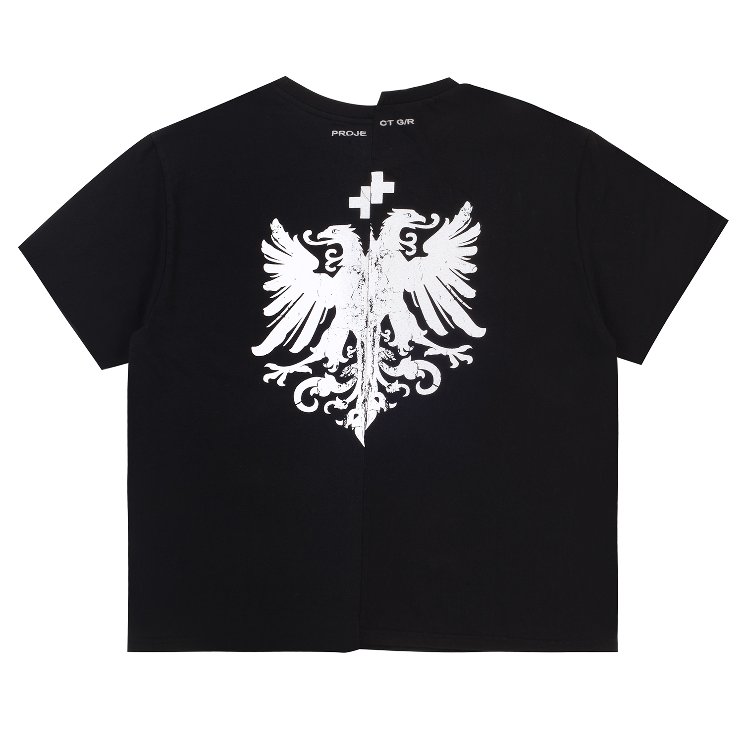 トップス PROJECT G/R TIGHT FIT SPLIT T-SHIRT Project G/R Tight Fit Split Tee Black – PIECES