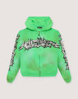 Hellstar Grafitti Zip Up Sweatshirt Green