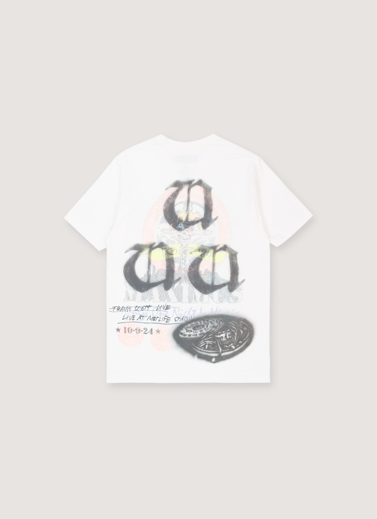 Travis Scott Utopia Live at Metlife Tee White